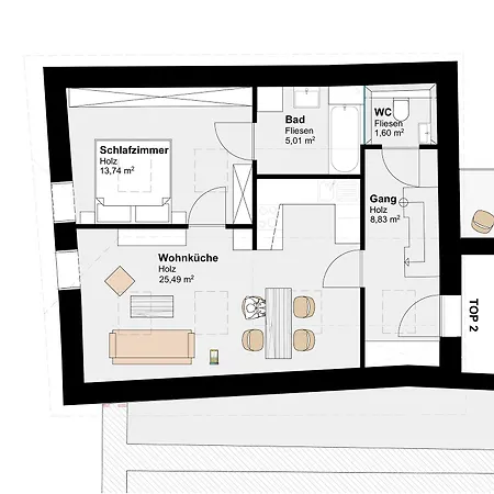 Haus Fuenf Mit 2 Und Studio-loft Mit Terrasse